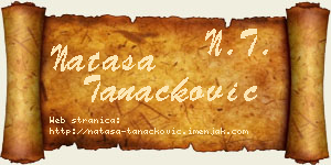 Nataša Tanacković vizit kartica